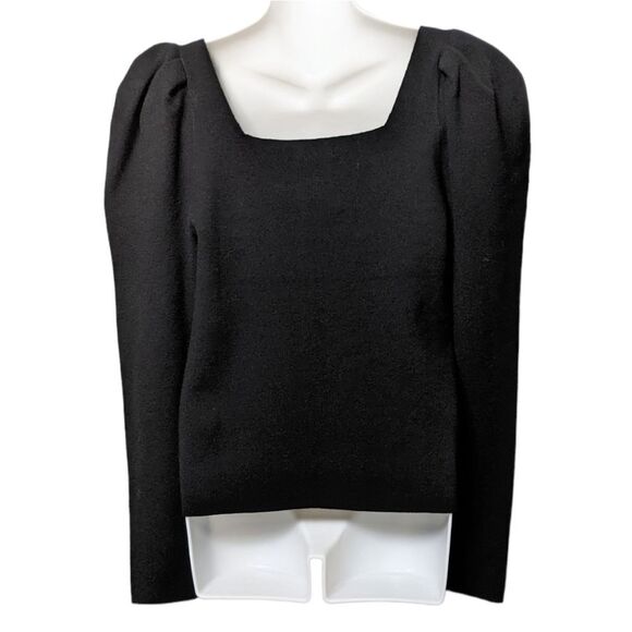 BANANA REPUBLIC Puff Shoulder Square Neck Sweater L - Picture 4 of 6
